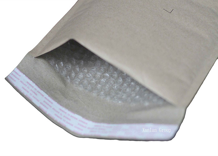Flat Kraft Paper Bubble Mailers Copperplate Printing For Shipping Gifts / Wears