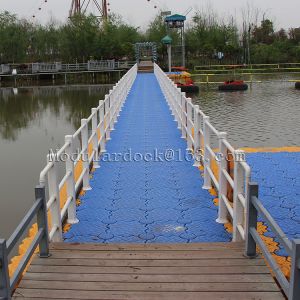 Inflatable plastic hdpe moular  floating pontoon bridge for sale