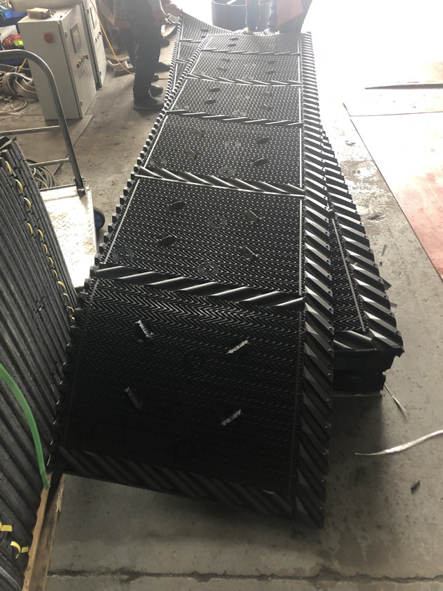 Black Cooling Tower Infill Cooling Tower Package PVC Filler 810mm*3660mm