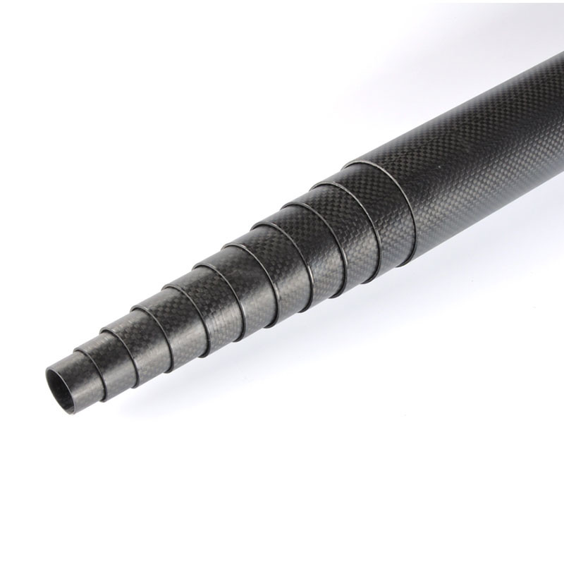 3K 120mm Carbon Fiber Telescopic Pole With CFR Nylon Clamp