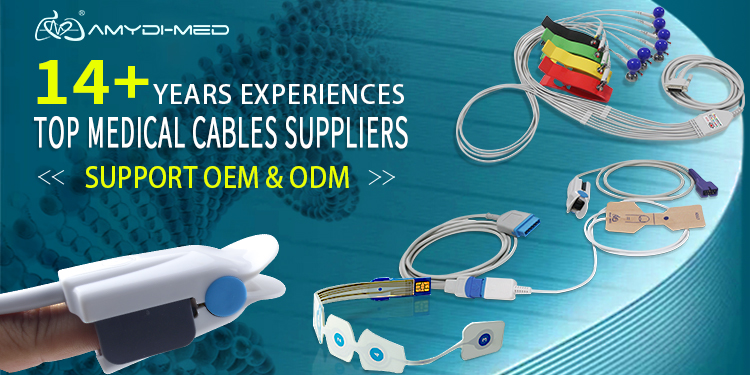 11Pin GE V100 Solar 8000 Dash1000 ECG Cable Electrode Snaps Plug TPU Cable 2.4M Cable 0.9m Leads