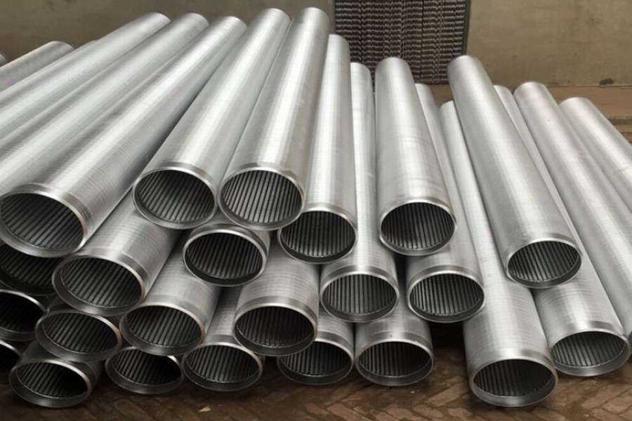 V Shaped 219mm Wedge Wire Screen Pipe All Welded 304 Stainless Steel Round Tubing