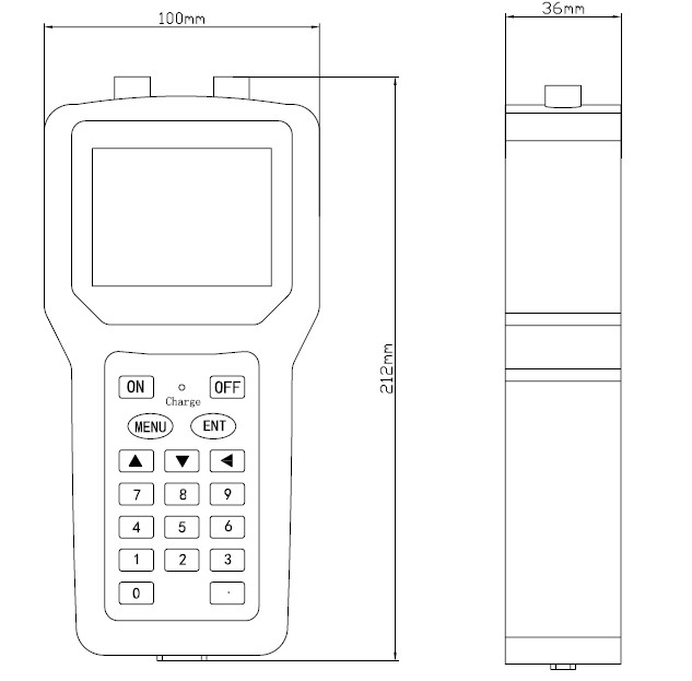 Handheld ABS Transit Time Ultrasonic Flow Meter