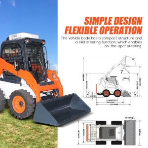 Mini Front Skid Steer Loader Quick Attachment Change Snow Removal Factory Direct