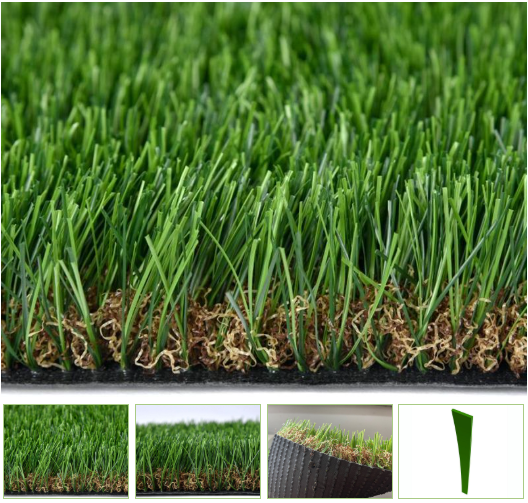 Custom Outdoor UV Resistant Natural Carpet Grass 43 mm Artificial Lawn Synthetic Garden Grass Artificial Turf for Landscape