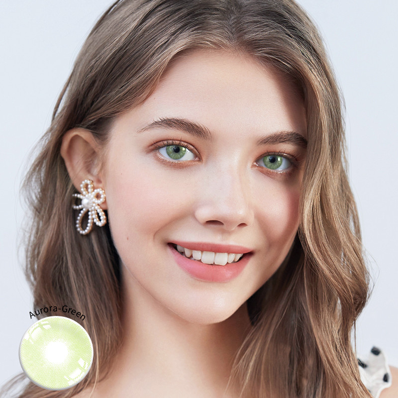 CE0197 Natural Yearly Wildcat Green Contact Lens 3 Tones