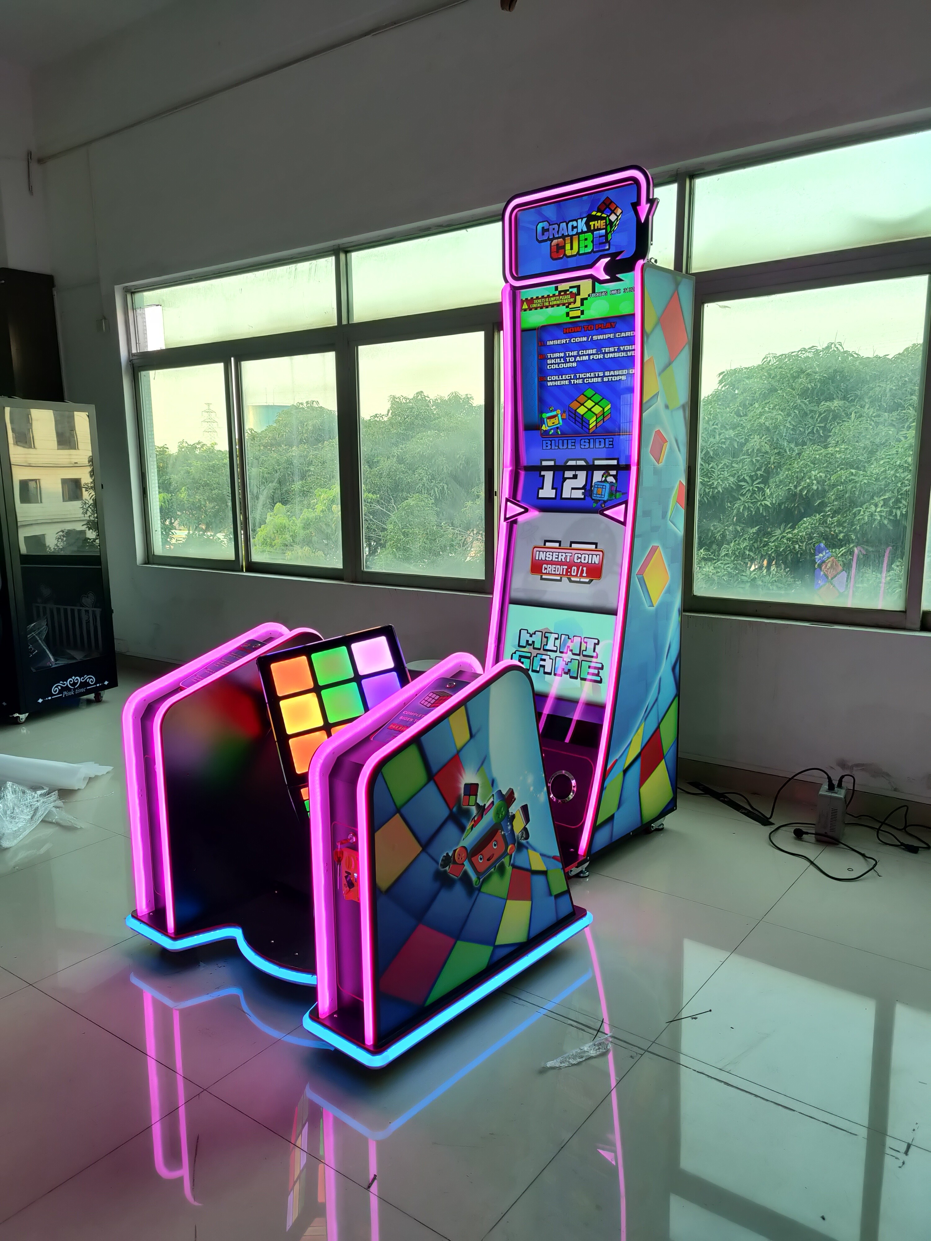 Playfun coin operated arcade games redemption tickets games Crack cube