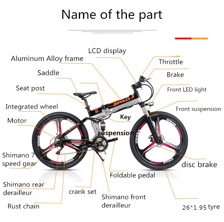48V 350W Aluminium Alloy Frame Electric Bikes With Hidden Battery And Disc Brake