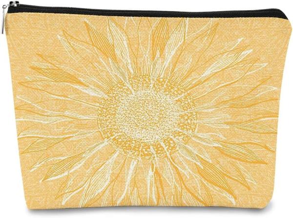 Lightweight Waterproof Flower Cosmetic Bag For Teen Girls Women Birthday