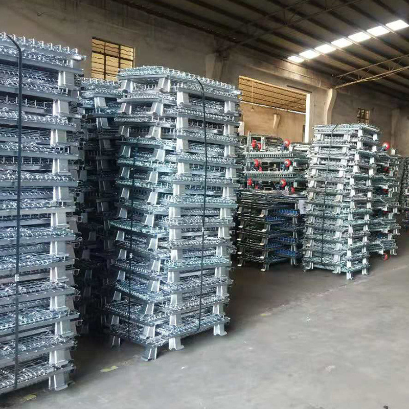 0.6T Pallet Storage Cages Odm Metal Roll Cage With Wheels For Logistics