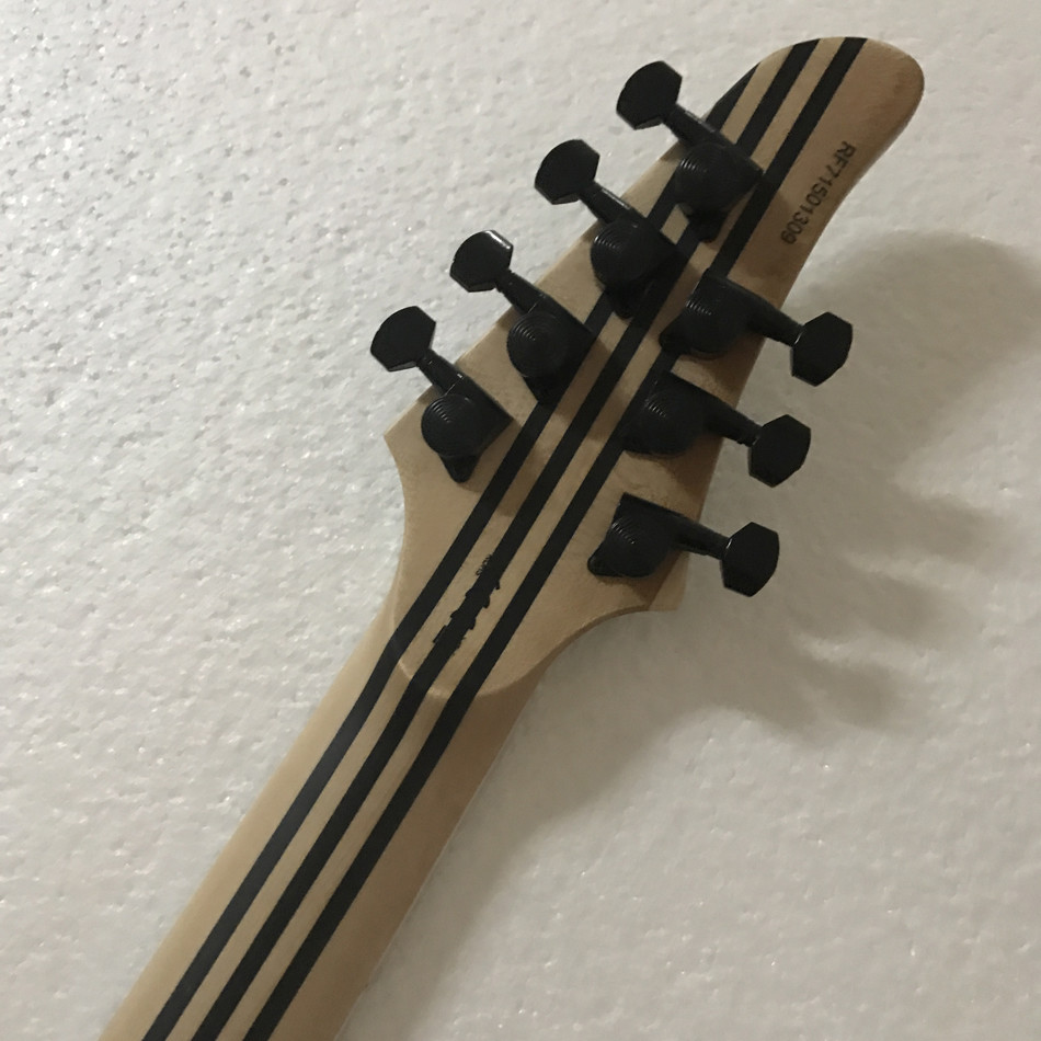 High-quality 7 string electric guitar, burst color Quilte Maple electric guitar, Abalone binding top, free shipping