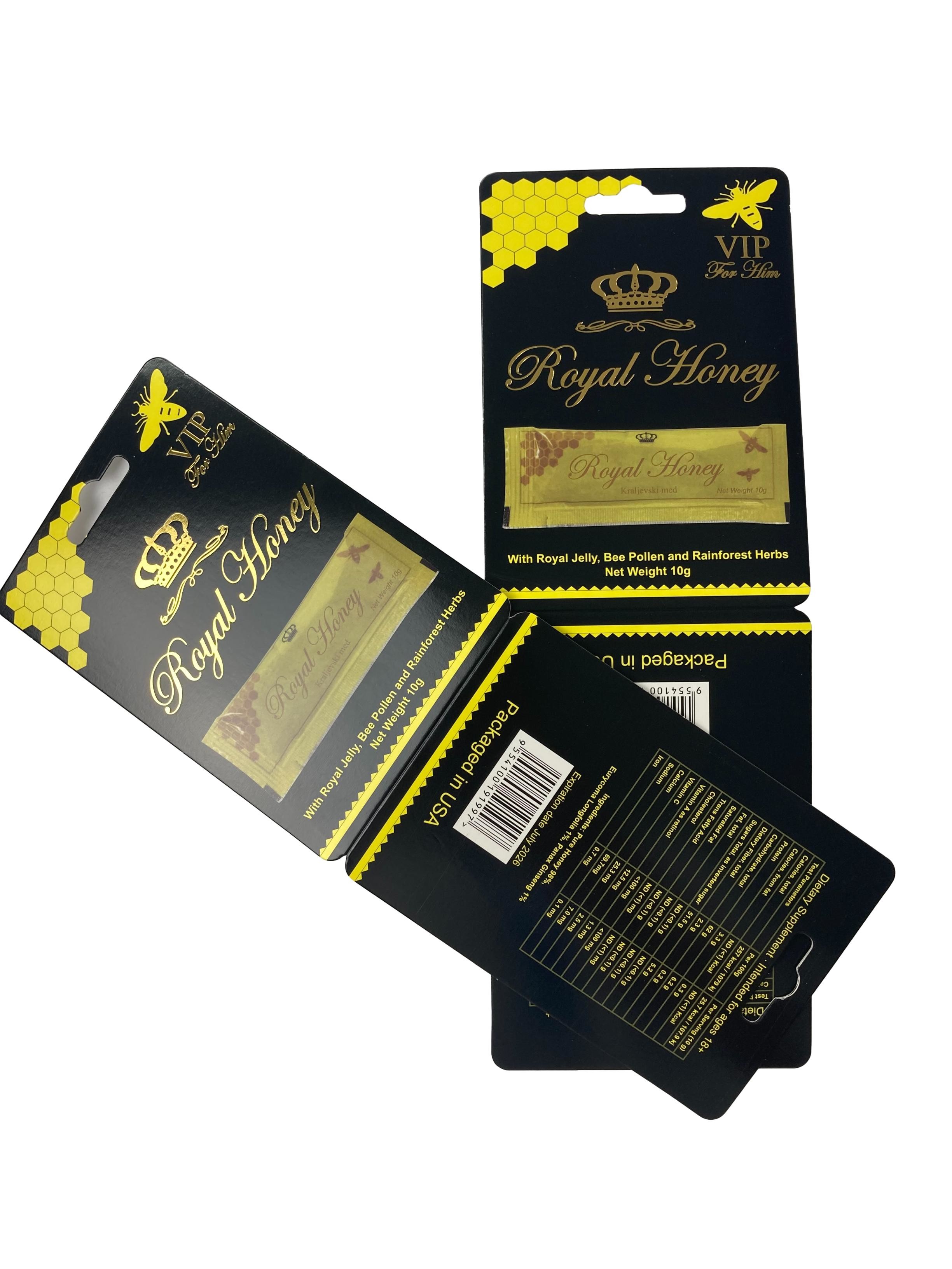 Factory Supplied Custom Honey Packaging Royal Honey Paper Card