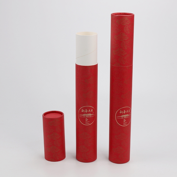 Kraft Paper Tube Packaging , Food Grade Cardboard Cylinder Container For Tea