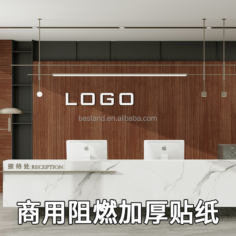 Heat Insulation Wood Grain Wallpaper Geometric Wood Effect Wall Paper