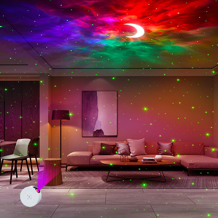 Durable ABS Sky Moon And Star Projector Multifunctional RGB LED