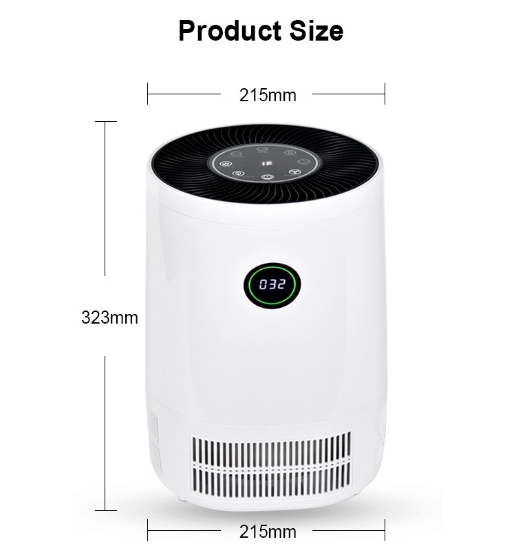 RoHS 15w Portable Room Air Filters Kitchen Odor Removal Machine