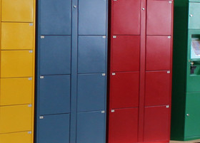 Smart Public Rental Airport Left Luggage Lockers , Card / Cash Payment System Market Metal Lockers