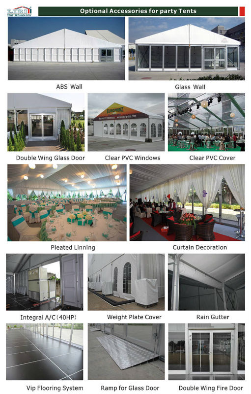 1000 Seater Transparent Wedding Event Tent  Aluminum Structure With AC For Sale