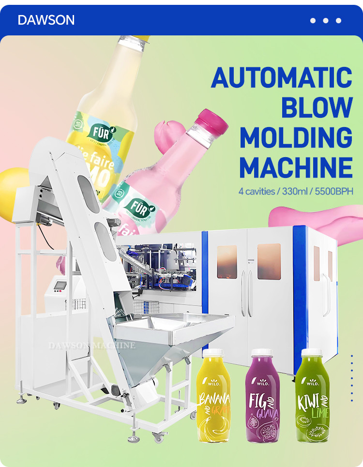 Automatic 330ml Plastic Bottle Blow Molding Machine For PET Drink Juice Bottle