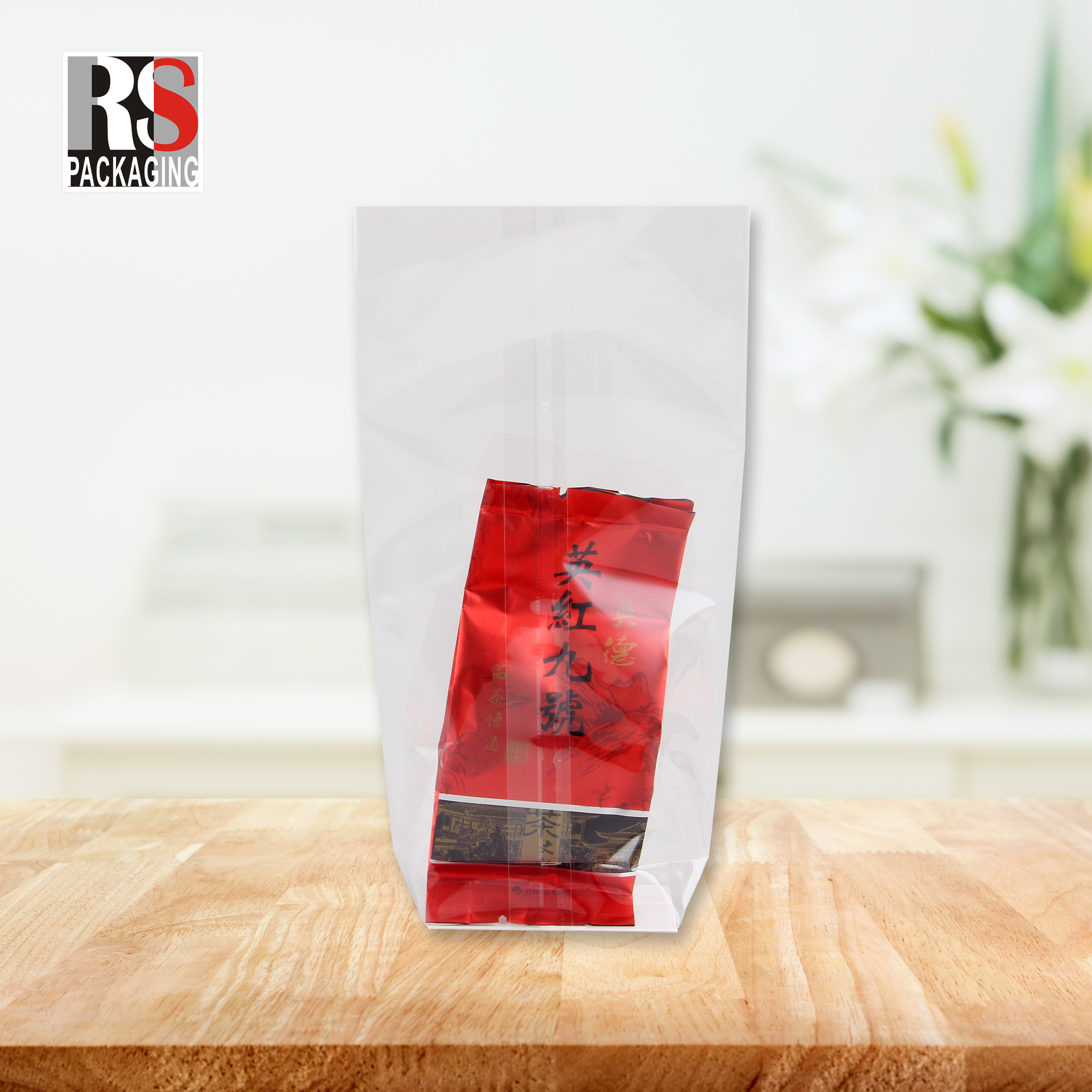 Recyclable Square Bottom Bakery Cellophane Bags With Convenient Window Feature