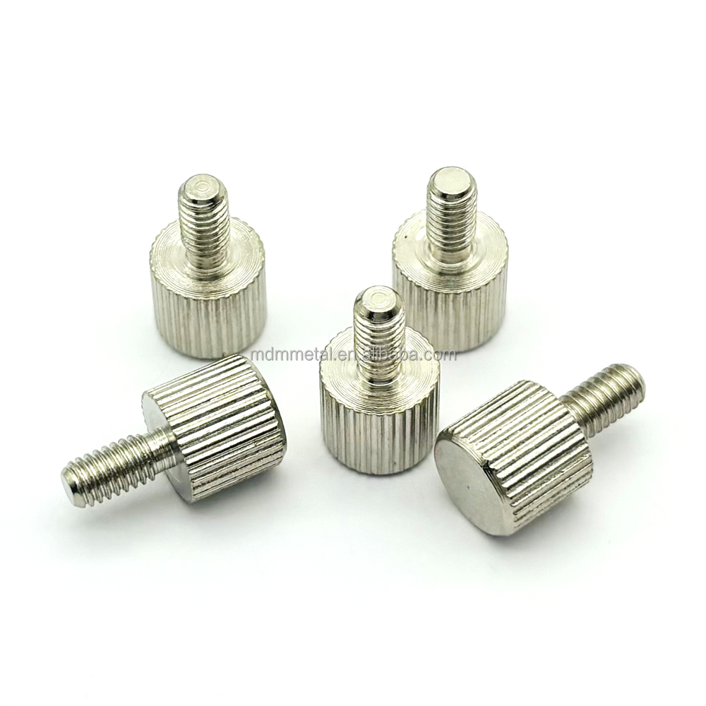 Colorful Custom Screw Machining CNC Spare Parts Hardened Metals M3 Knurled Hand Drive Screws