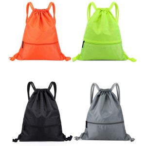SGS Custom Drawstring Bags , Polyester Drawstring Backpack Multi Color