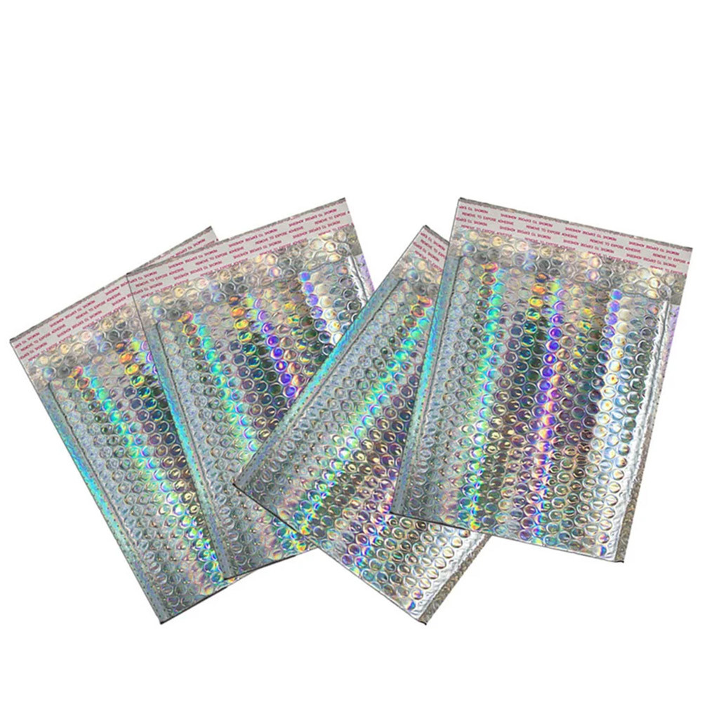 Laser Holographic Mini Compostable Bubble Mailers