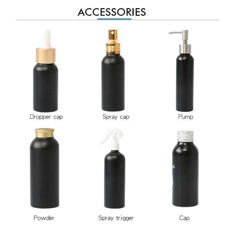 Empty 10ml 30ml 50ml 100ml 150ml Aluminum Cosmetic Bottles