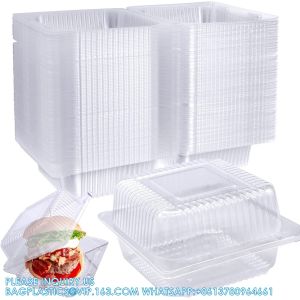 Clear Plastic Take Out Containers,Disposable Clamshell Dessert Container With
