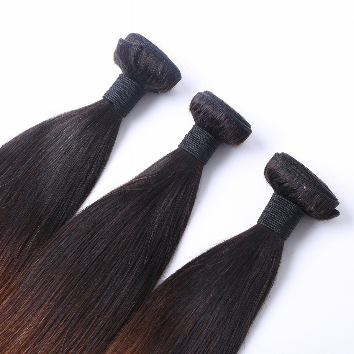 Wholesle 8-30 Inches Human Hair Extension Ombre Color Brazilian Hair Weaving