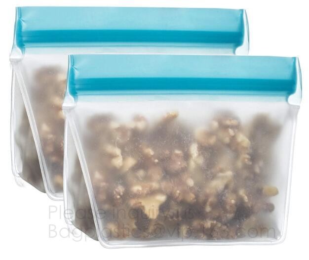Reusable Silicone Food Storage Bag Washable Silicone Fresh Bag for Fruits Vegetables Meat Preservation bagplastics bagea