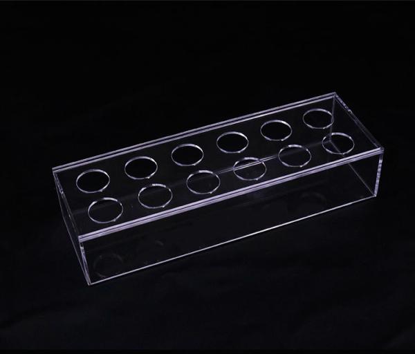 OEM ODM Tabletop Clear Acrylic Rectangle Vase , Wedding Acrylic Flower Display
