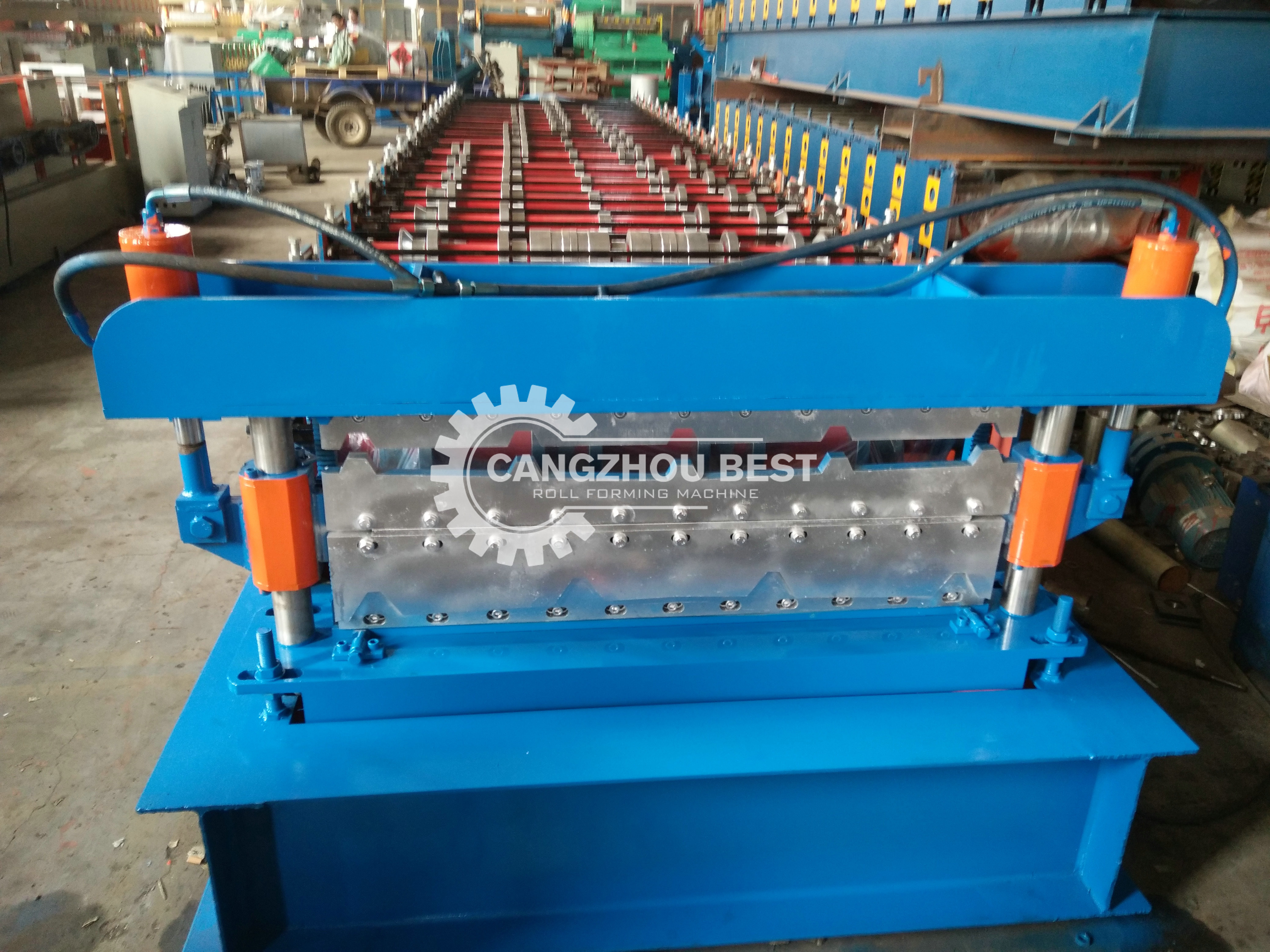 Auto 914 PLC Control Metal Roofing Sheet Roll Forming Machine With PPGI / GI