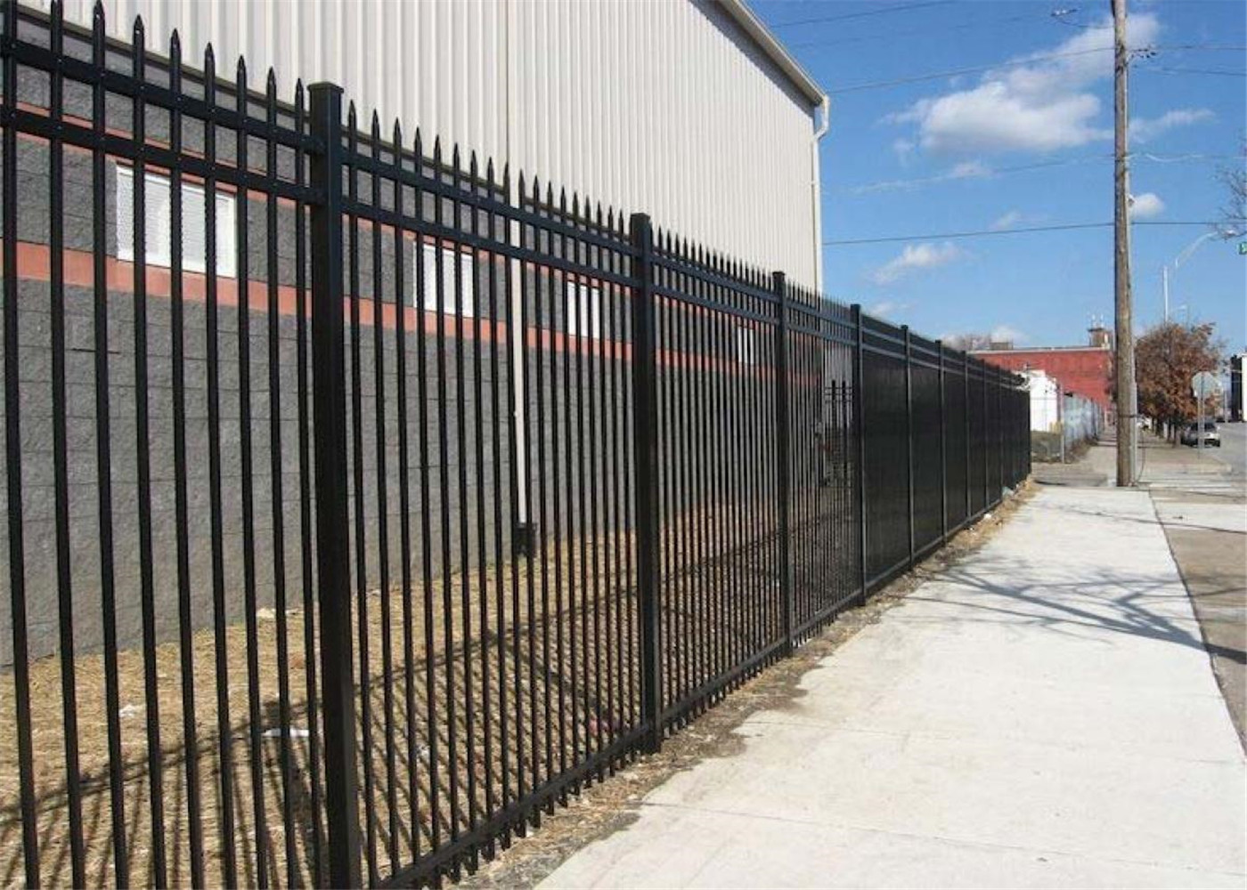 Ornamental Iron Steel Picket Security Fence