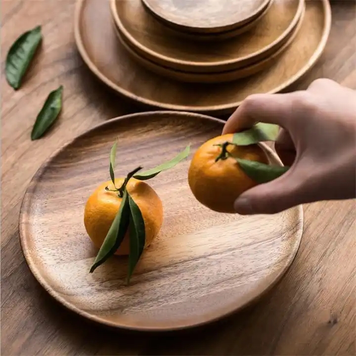 Hot selling natural wood personalized food service reusable tableware coaster wholesale