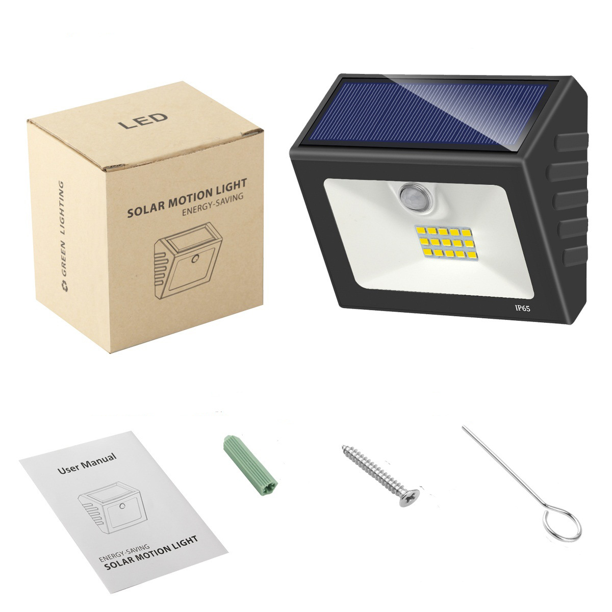 Solar Motion Sensor Light Outdoor, 19 LED Wall Light Solar Powered Garden Light, Waterproof Wireless Security Lights
