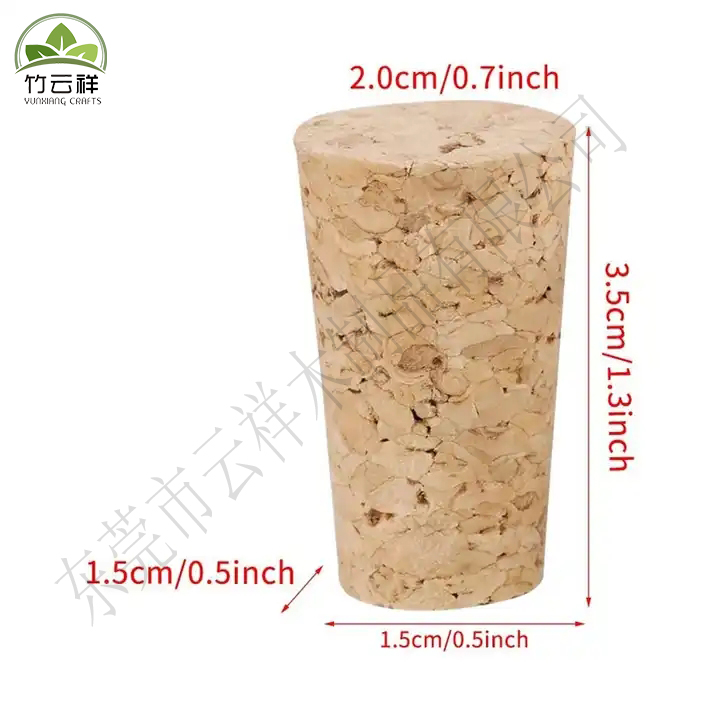 Custom Natural Glass Jar with Eco-Friendly Wood Cork High Quality Home Decor Wine/Spirit Bottle Stopper Wholesale DIY Friendly