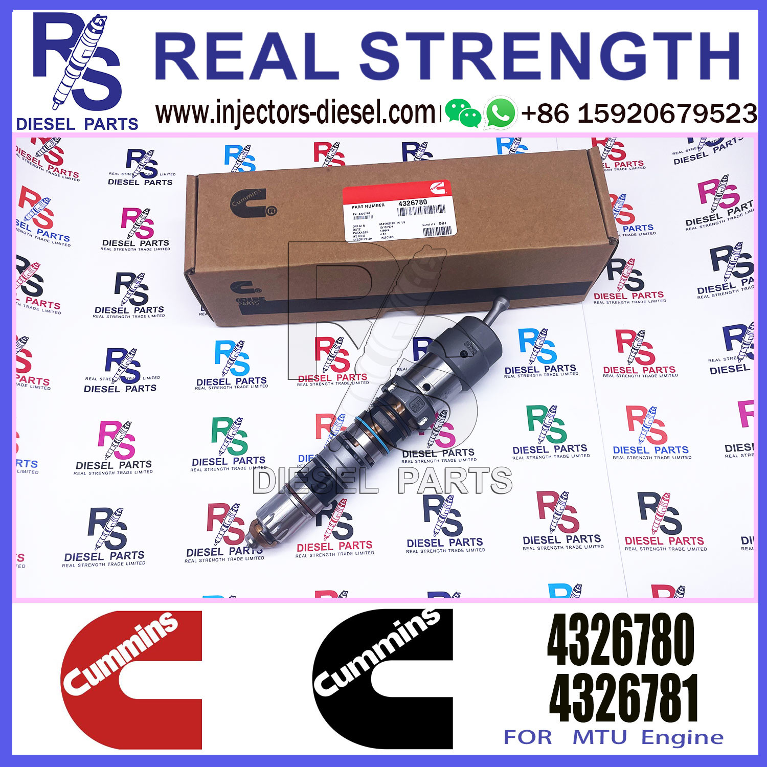 QSK23 QSK45 QSK60 Diesel Engine Common Rail Injector 4902828 4088428 4326780 4326781 4928346