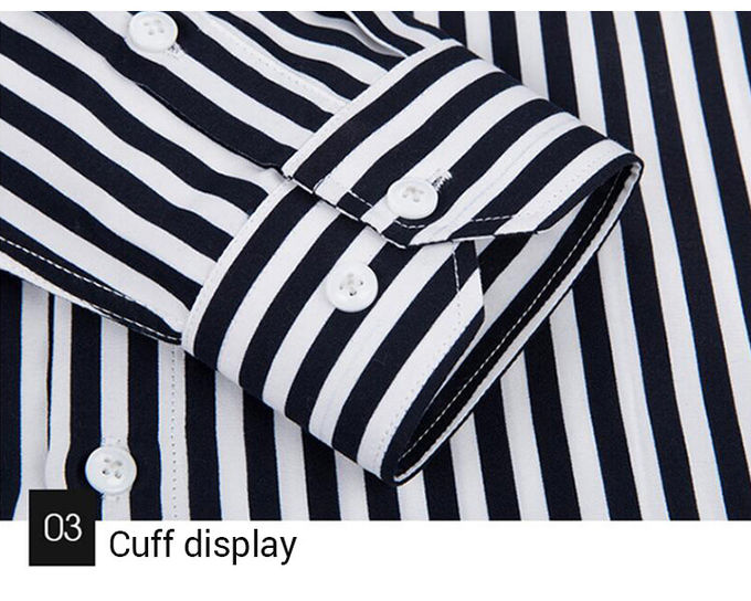 Striped Custom Men Work Shirts Tailored Dress Shirts Multi Color Optional