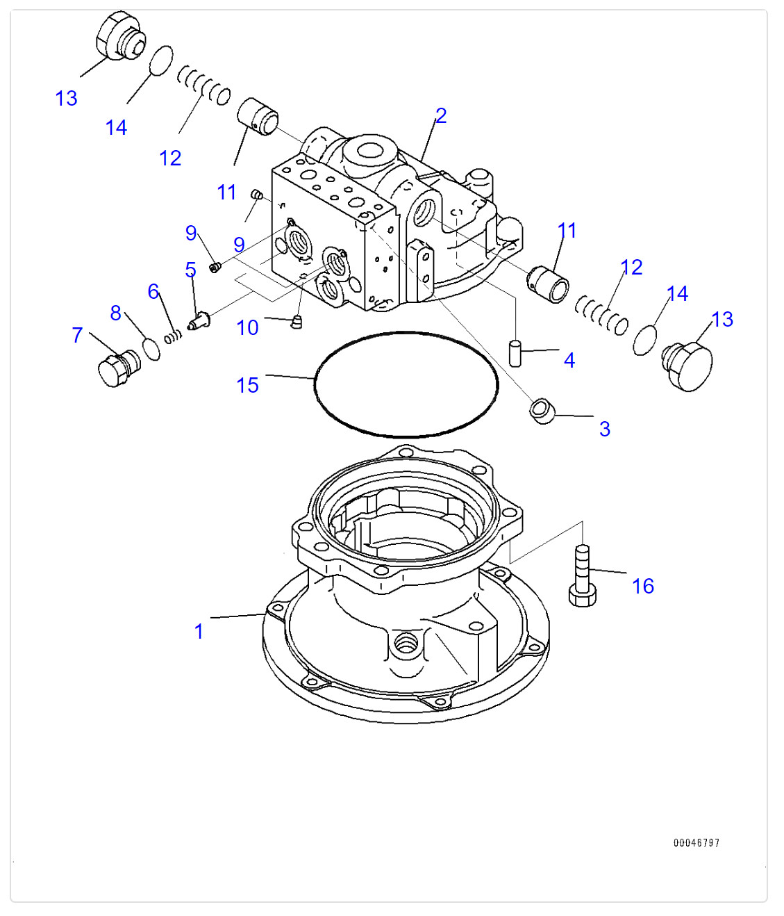 706-7G-01140 PC200-8 Excavator Hydraulic Swing Motor Assembly Machinery Komatsu