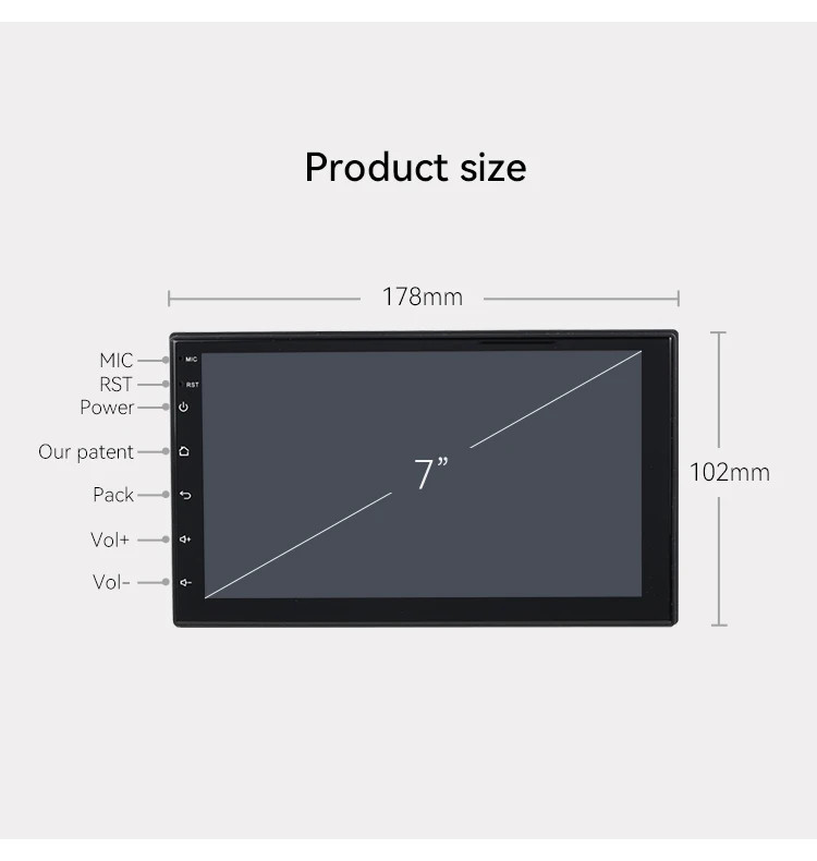 Touch Screen Wifi IPS GPS Camera Car DVD Radio Android 12 Universal Car Player