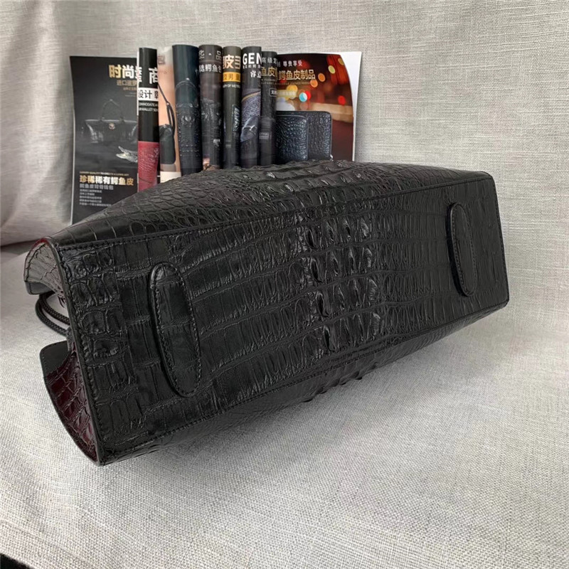 Genuine Alligator Leather Lady Large Totes Exotic Crocodile Skin Female Top-handle Handbag Women Single Shoulder Bag