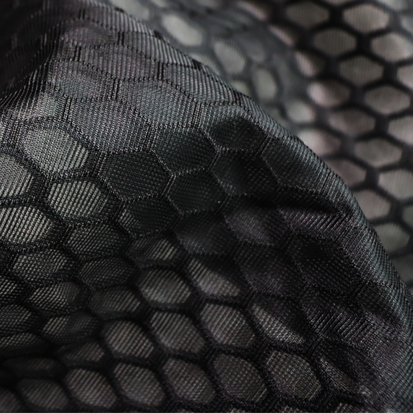 100% Polyester Mesh Fabric Knitted Airmesh Breathable Spacer Mesh Fine Black Mesh Fabric