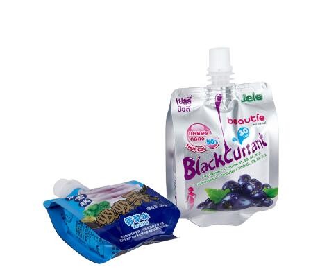 Custom Printing Stand Up 500Ml Reusable Plastic Spout Bag for Jucie Packing