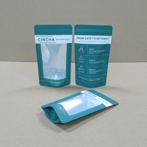 Custom Plastic Compound Bags Widen Bottom with Transparent Window In Front