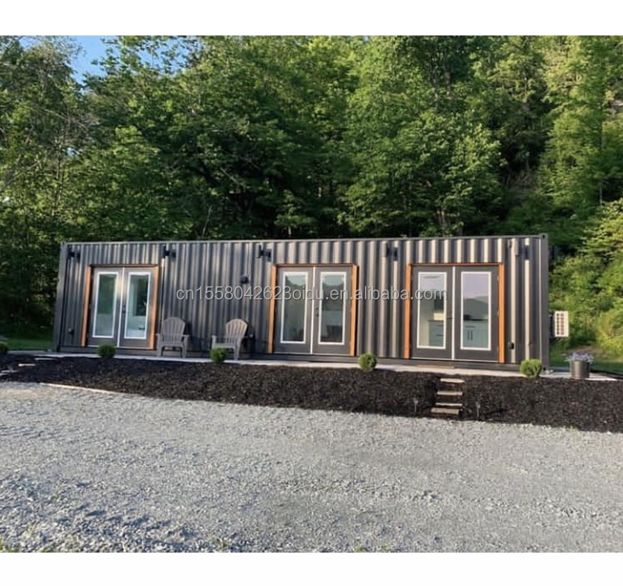 50/75/100mm Wave Sandwich Panel Wall Customizable Design 40ft Modified Shipping Container House for Living or Vacation