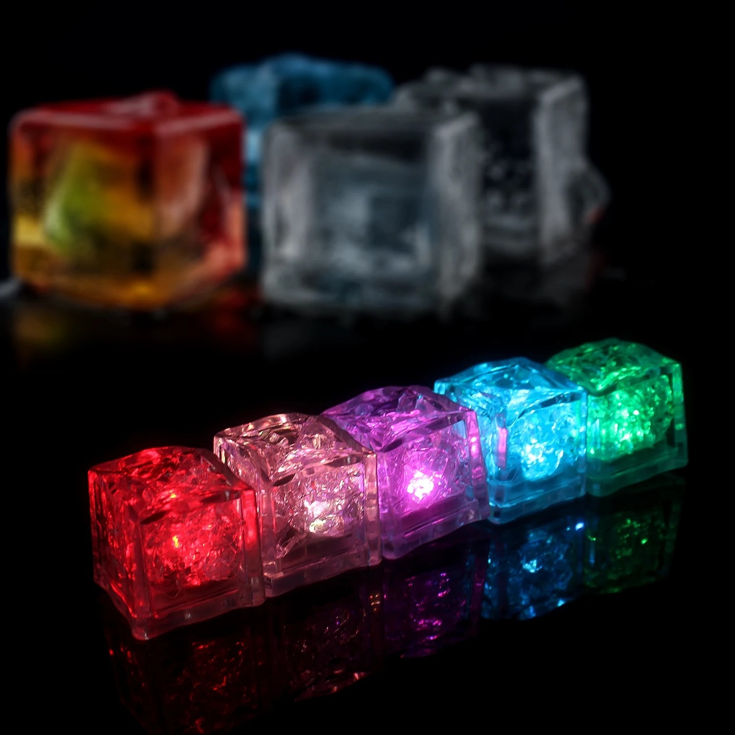 Flashing Ice Cube Light Up LED Colorful Ice Cube Induction