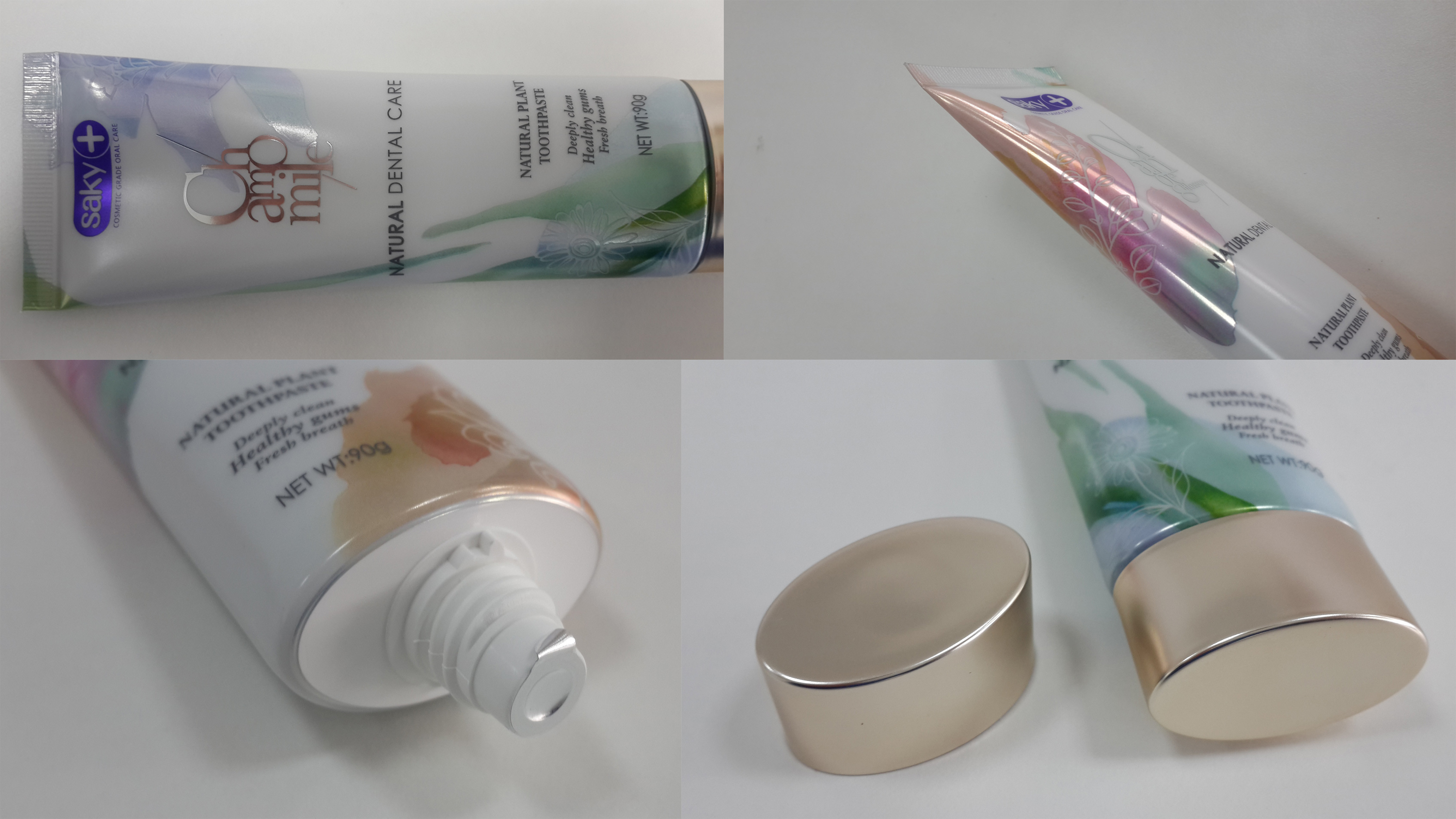 Coating Aluminum Cosmetic Packaging Oval Tube Silkscreen Printing On Silver Cold Stamping
