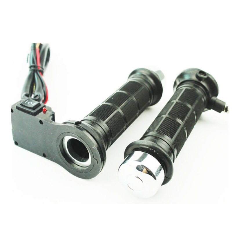 12V Black Hot Heated Grips High Performance Motorcycle Parts 22mm Grips