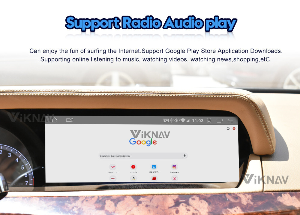 12.3 Inch android head unit Mercedes BENZ S Class W221 W216 car stereo with apple carplay